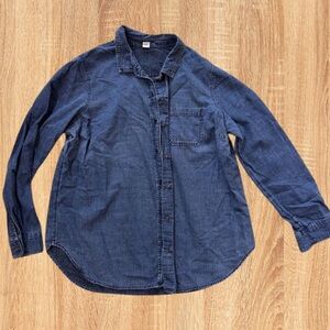 Old Navy Women’s Indigo Denim Shirt - Classic Button-Down